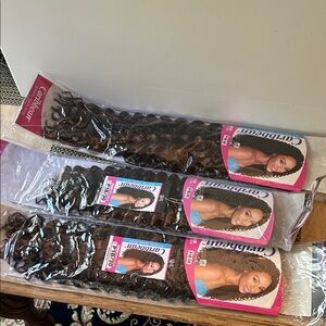 Set of #3 NEW Caribbean Faux Remi Fiber Bundle Braids. Still in original package